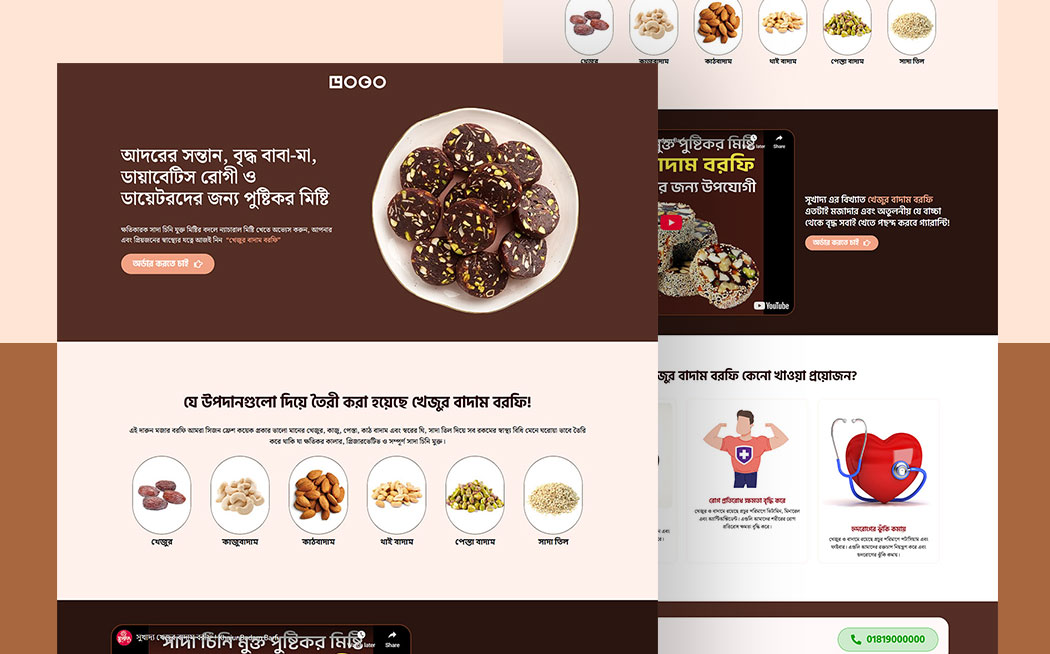 Sweet & Dry Fruit Landing Page